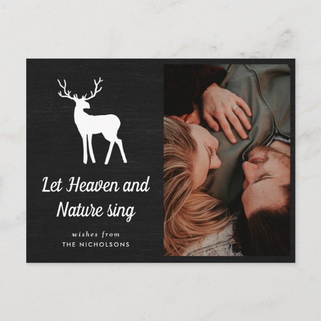 Let Heaven And Nature Sing White Antler | Photo Postcard (Front)