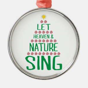 Let Heaven and Nature Sing X-mas Tree Image Metal Tree Decoration