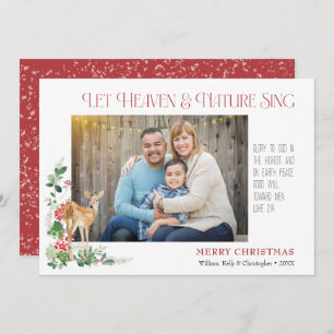 Let Heaven & Nature Sing Flat Holiday Card