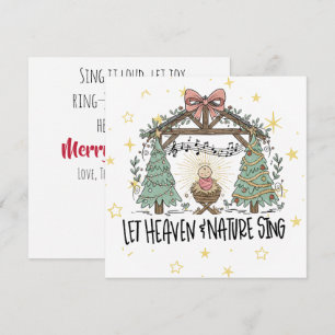 Let Heaven & Nature Sing” Nativity Christmas Card 