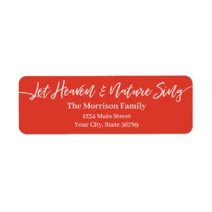 Let Heaven & Nature Sing white script red