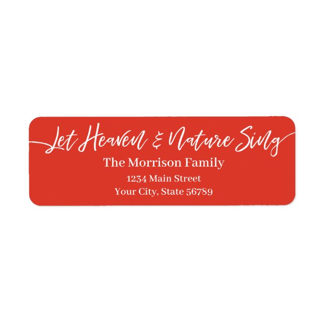 Let Heaven & Nature Sing white script red (Front)