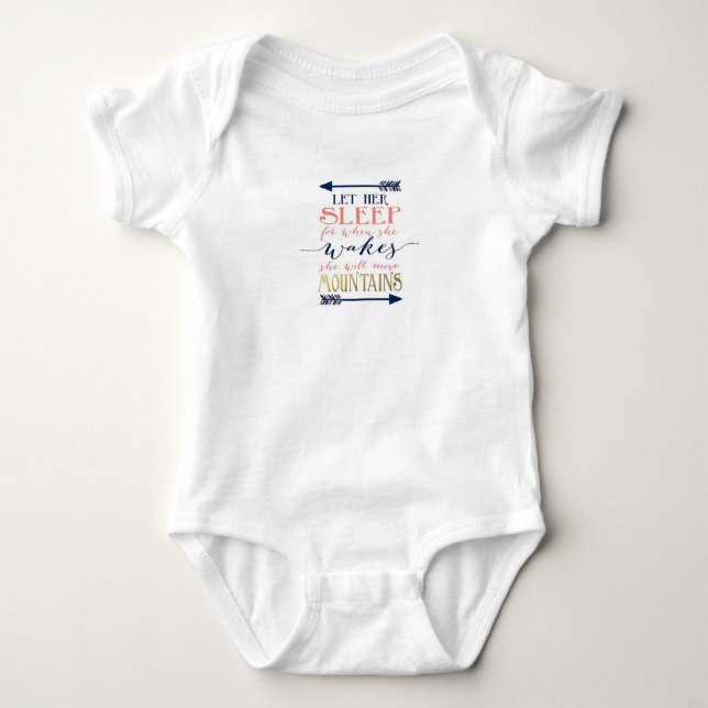 Let Her Sleep Baby Shower Gift Bodysuit (Front)