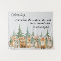 Let Her Sleep Woodland Animal Feminine Nursery