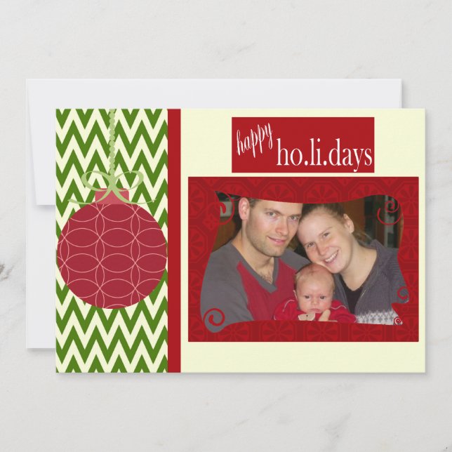 Let It Be Christmas Customised Holiday Photo Card (Front)