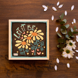 Let it Be Cute Floral Inspiring Inspirivity  Poster