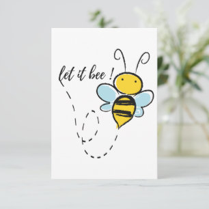 Let it be, motivation quote hand drawing T-Shirt Thank You Card