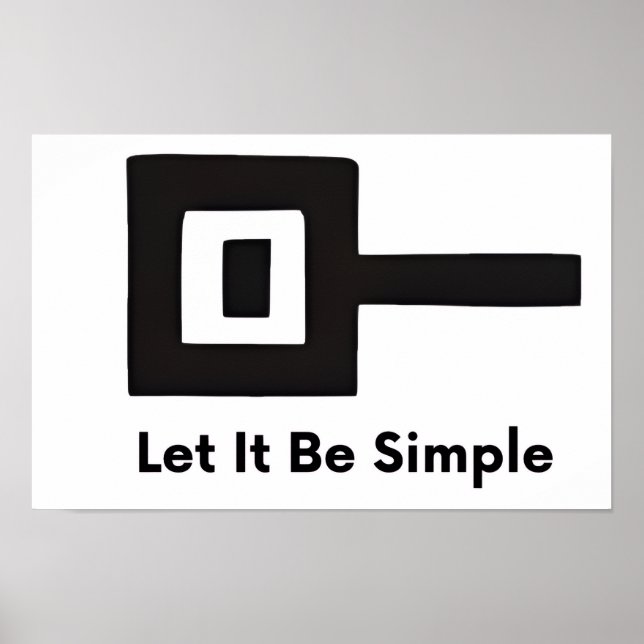 Let It Be Simple wall poster (Front)