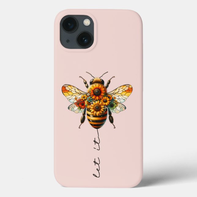 Let it Be Sweet Bee Art Blush Case-Mate iPhone Case (Back)