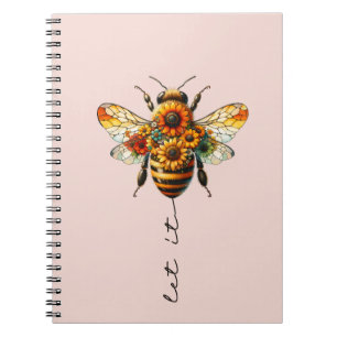 Let it Be Sweet Bee Art Blush Notebook