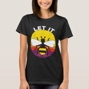 Let It Bee Bee Vintage Retro Beekeeper T-Shirt