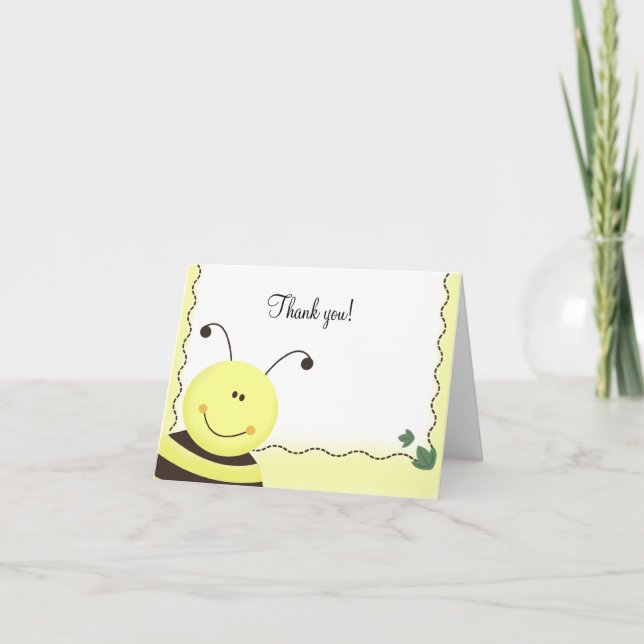 Let it Bee Bumble Bee Folded Thank you notes (Front)