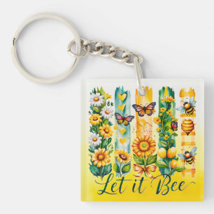 Let It Bee Key Ring