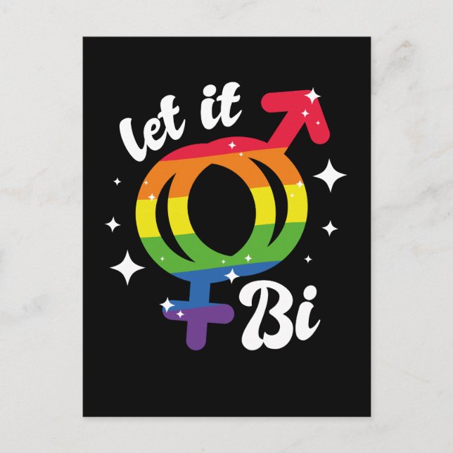 Let it Bi Pride Postcard (Front)