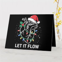 Let It Flow Anatomy Heart Cardiac Nurse Santa Hat