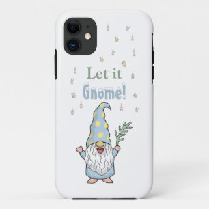 Let it Gnome Snow Cute Modern Winter  iPhone 11 Case