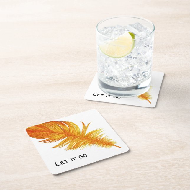 Let it go square paper coaster (Insitu)