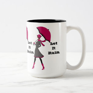 Let It Rain Lady Two Toned Mug