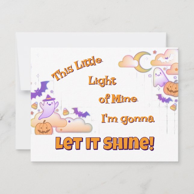 Let It Shine Christian Halloween Invitation (Front)