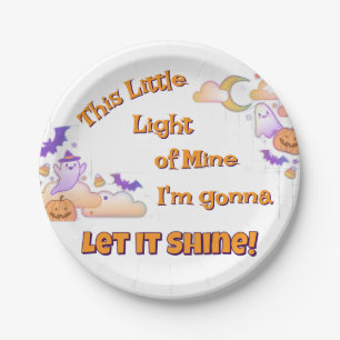 Let It Shine Christian Halloween Paper Plates