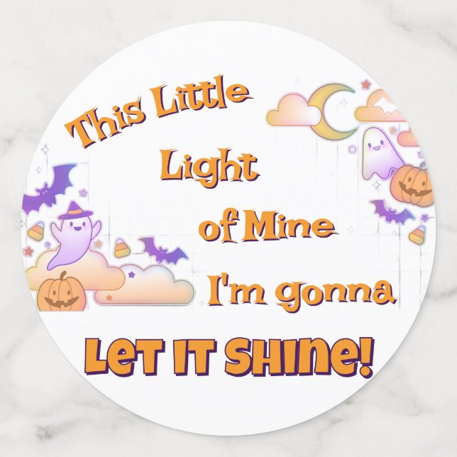 Let It Shine Christian Halloween Table Confetti  (Large Back)