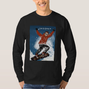 Let It Snow 2 basic long-sleeved tee black
