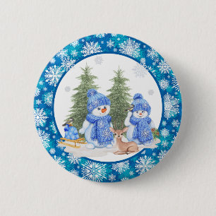 Let It Snow  6 Cm Round Badge