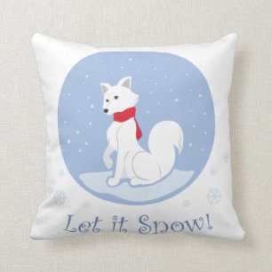 Let It Snow! (Arctic Fox) Cushion