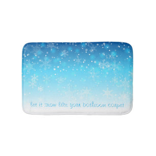 let it snow bath mat