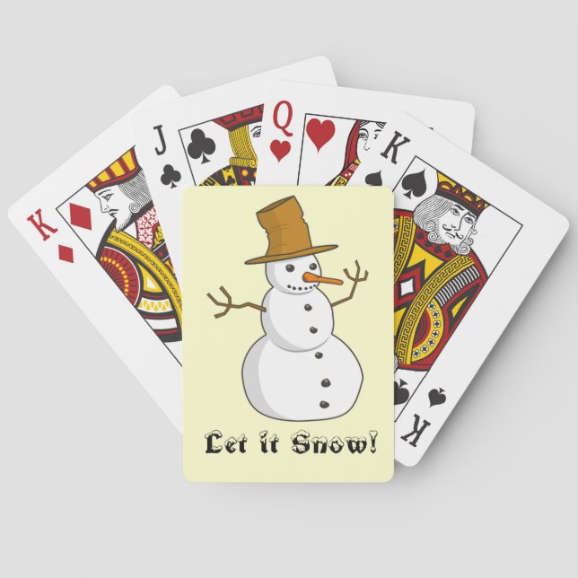 "Let it Snow" Bicycle Playing Cards (Back)