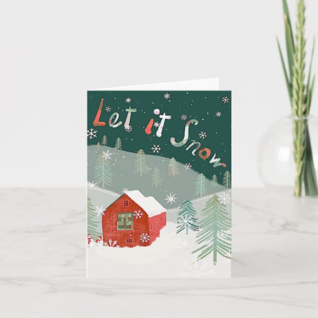 Let It Snow BLANK Greeting Card (Front)