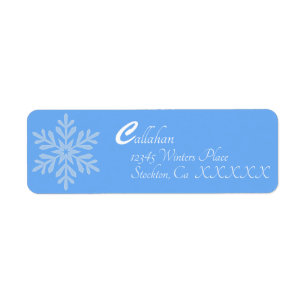 Let it Snow Blue Address Labels