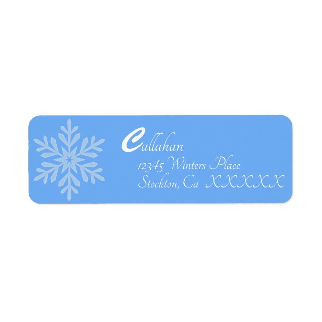Let it Snow Blue Address Labels (Front)