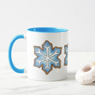 Let It Snow Blue Christmas Hanukkah Winter Holiday Mug