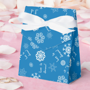 Let It Snow Blue Favour Box