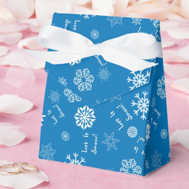 Let It Snow Blue Favour Box (Wedding)