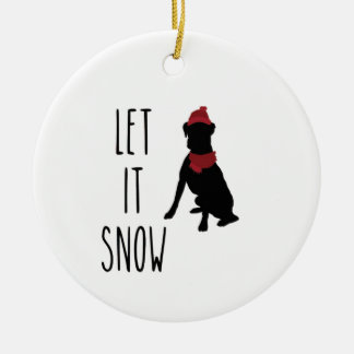 Let It Snow  Boxer Dog Ornament