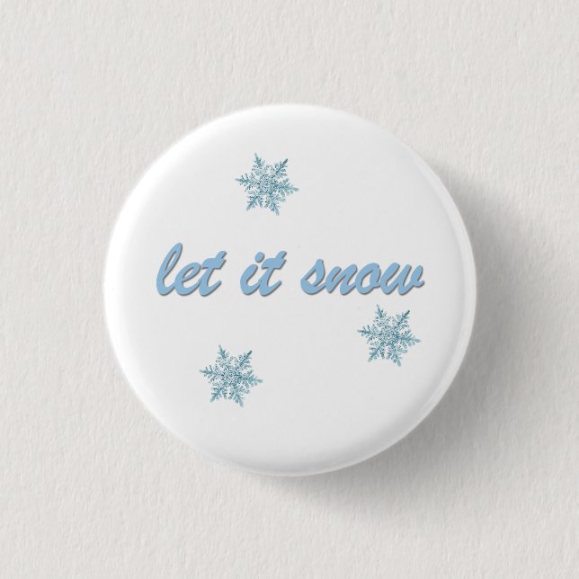 Let It Snow Button (Front)