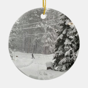 Let It Snow! Ceramic Ornament