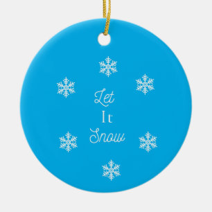 let it snow ceramic tree decoration