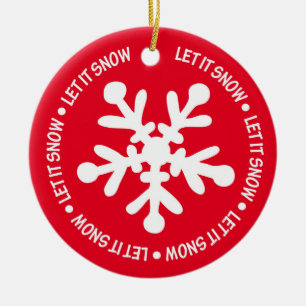 Let it Snow Ceramic Tree Decoration