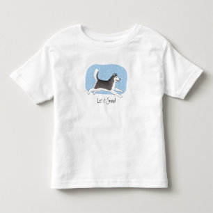 "Let it Snow!" Cheerful Dog Design Toddler T-Shirt