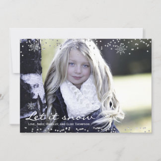 Let it Snow Christmas Custom Photo Card