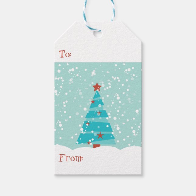 "Let it Snow", Christmas Gift Tags (Front)