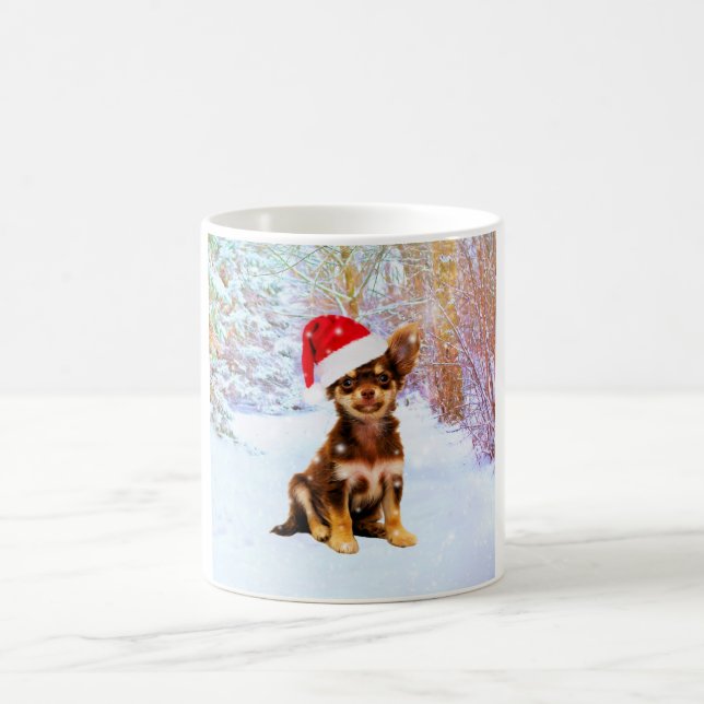 Let it Snow Christmas Holiday Chihuahua Dog Coffee Mug (Center)