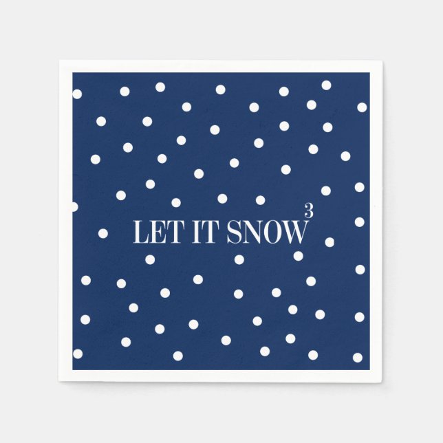 Let It Snow Christmas Holiday Paper Napkins (Front)