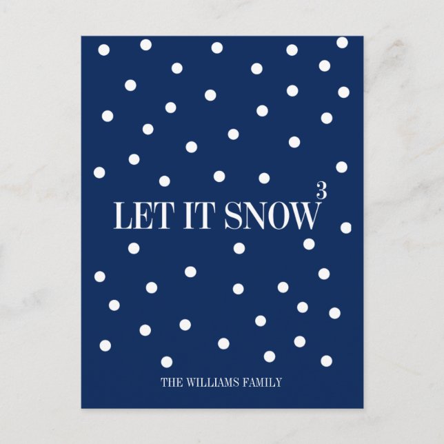 Let It Snow Christmas Holiday Postcard (Front)