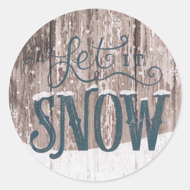 Let it Snow Christmas Holiday winter sticker (Front)