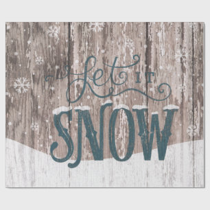 Let It Snow Christmas Holiday Wrapping Paper