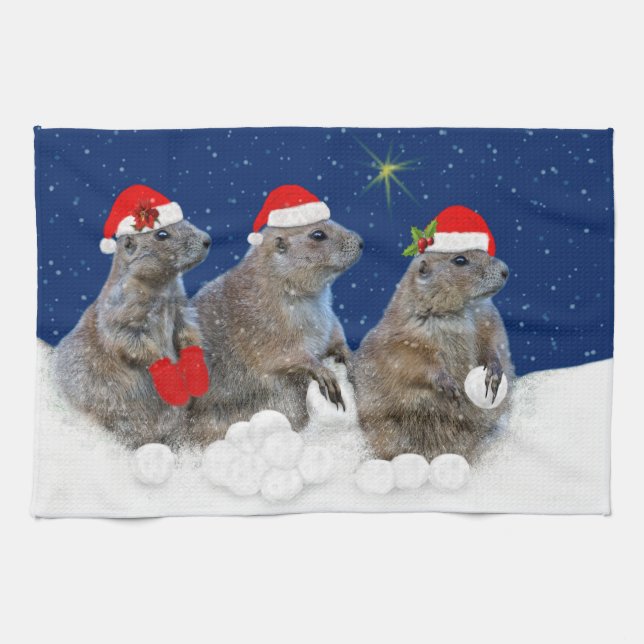 Let it Snow Christmas Kitchen Towel (Horizontal)